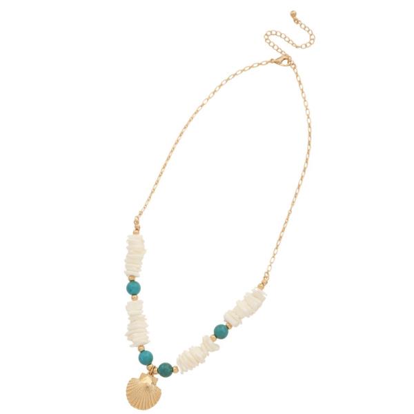 SEASHELL BEADED NECKLACE