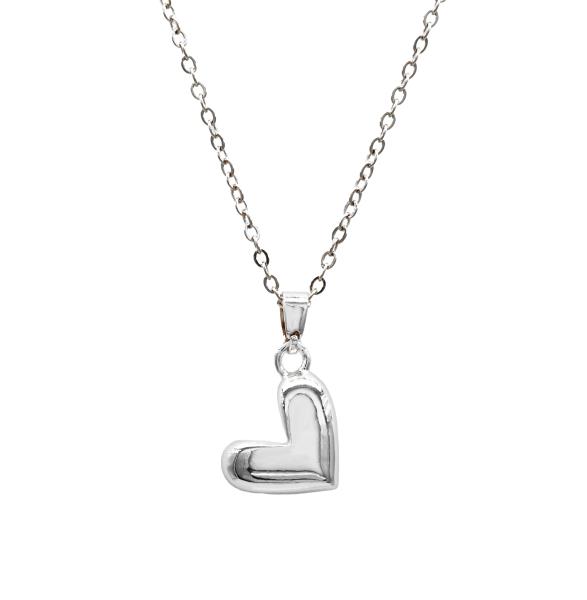 BUBBLE HEART STAINLESS STEEL NECKLACE