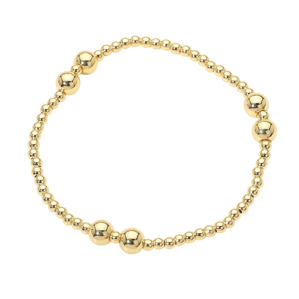 STAINLESS STEEL BALL STRETCH BRACELET