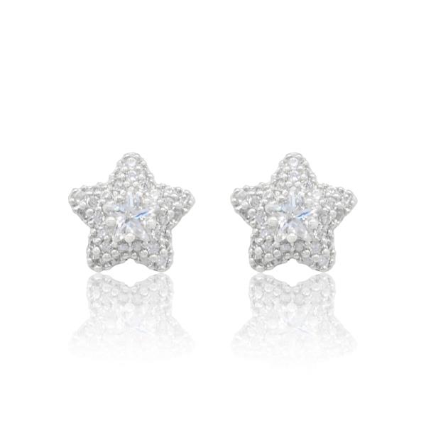 STAR CZ POST EARRING