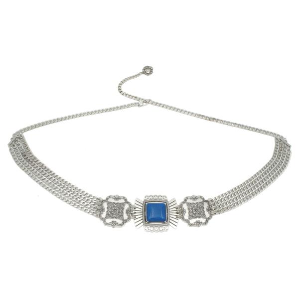 HEIRLOOM FILIGREE CONCHO W/ SIDE CHAIN CHAIN BELT