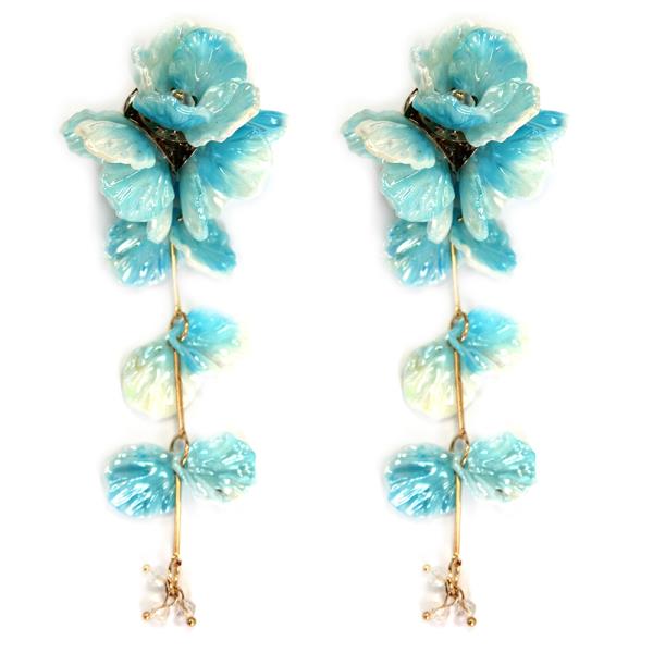 FLOWER DROP DANGLE EARRING