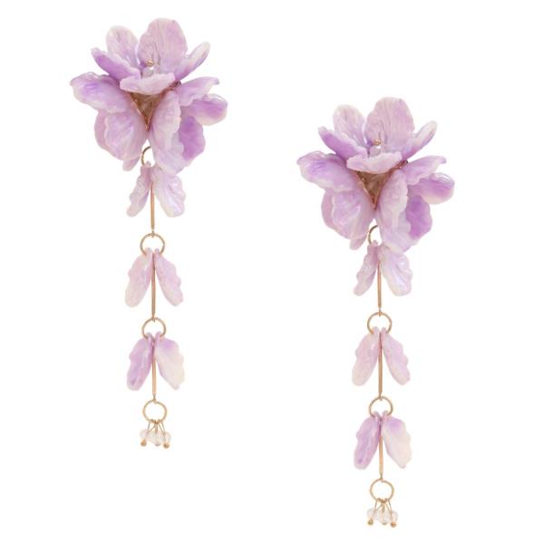 FLOWER DROP DANGLE EARRING