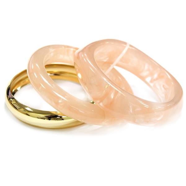 RESIN MARBLE BANGLE BRACELET SET SET