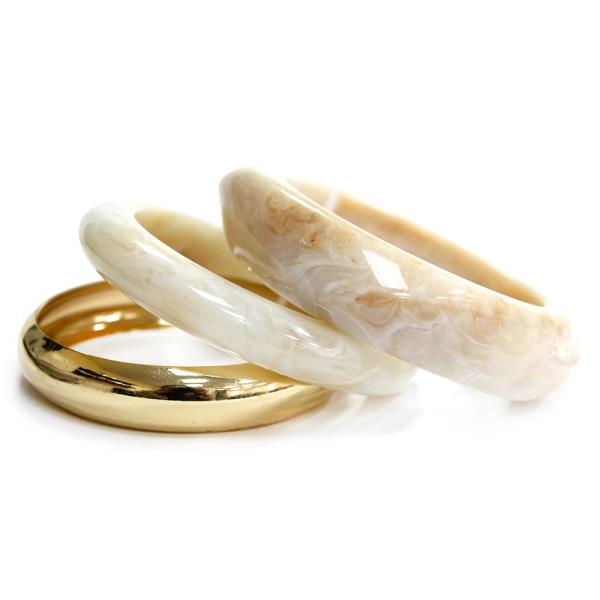 RESIN MARBLE BANGLE BRACELET SET SET