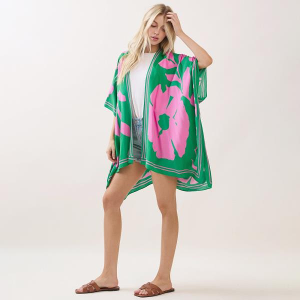 FLORAL PRINT KIMONO