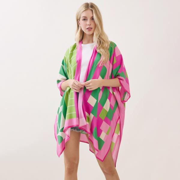 GEOMETRIC PRINT KIMONO