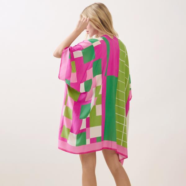 GEOMETRIC PRINT KIMONO