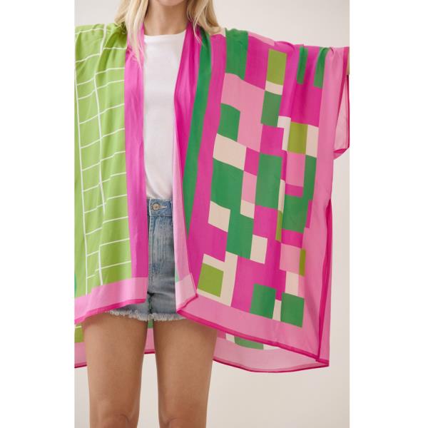 GEOMETRIC PRINT KIMONO