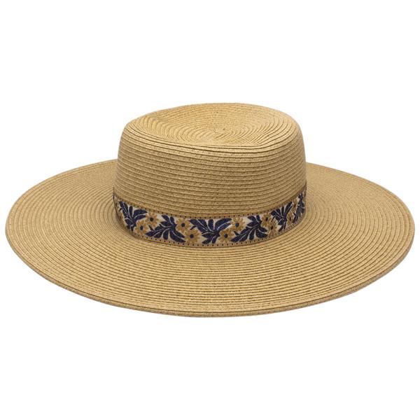 FLAT BRIM TROPIC SUN HAT