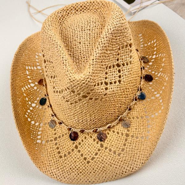 WOVEN WIDE BRIM COWBOY HAT – TEXTURED WESTERN LOOK