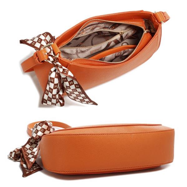 CHIC RIBBON CURVE SHOULDER BAG