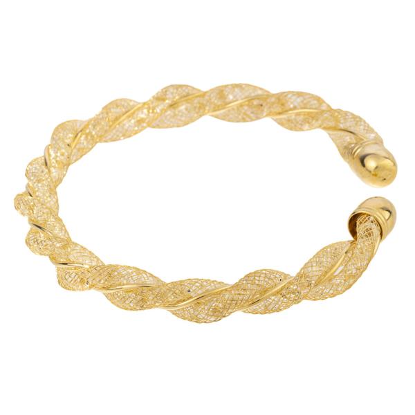 TWISTED TUBE CUFF ADJUSTABLE BRACELET