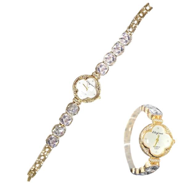CLOVER CUSHION CRYSTAL WATCH