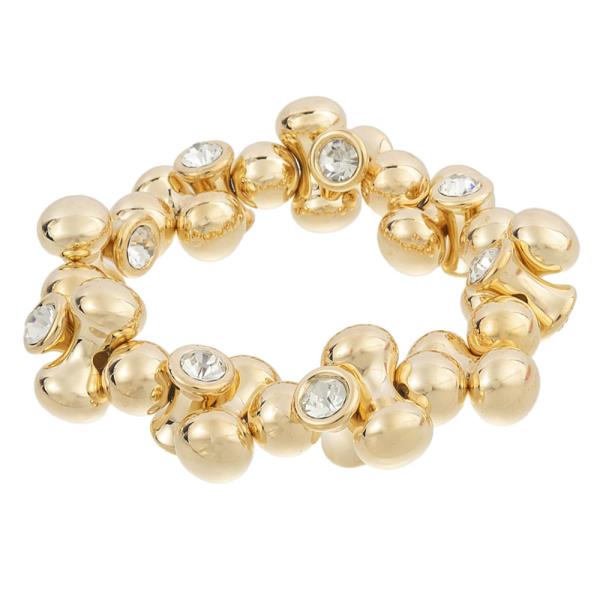 RHINESTONE CRYSTAL BALL STRETCH BRACELET