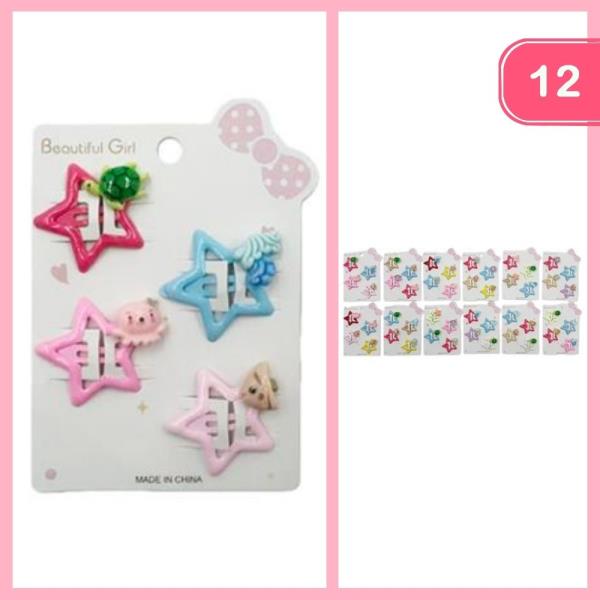 CUTE SEA LIFE STAR SNAP HAIR CLIP (12 UNITS)