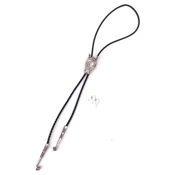 WESTERN BOLO METAL BAR SLIDER NECKLACE