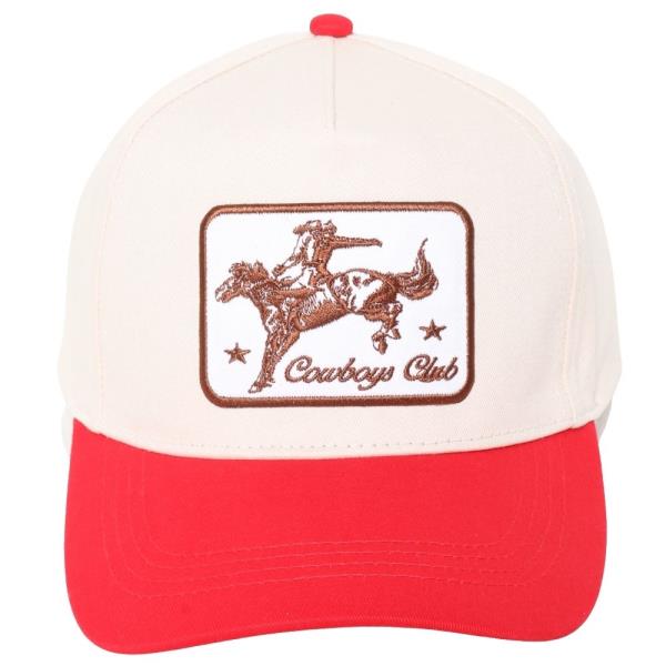 COWBOY CLUB PATCH TWO TONE 5 PANELS BASEBALL CAP