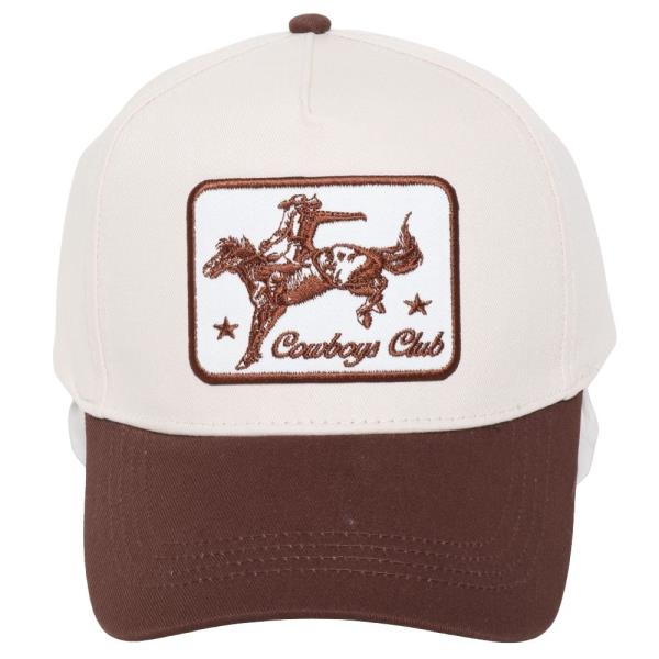 COWBOY CLUB PATCH TWO TONE 5 PANELS BASEBALL CAP