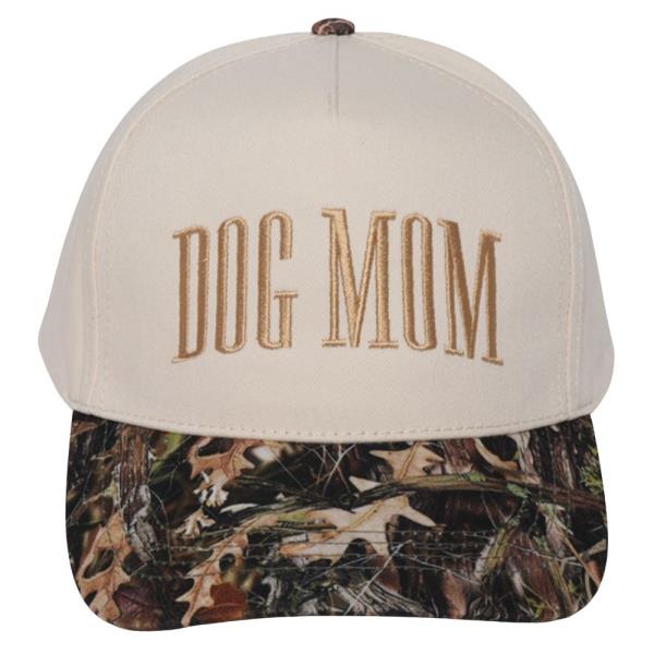 DOG MOM EMB PRINTED VISOR 5 PANEL BASEBALL CAP