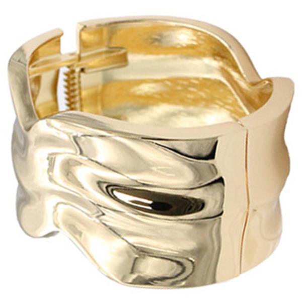 GOLD PLATED HINGED BANGLE BRACELET