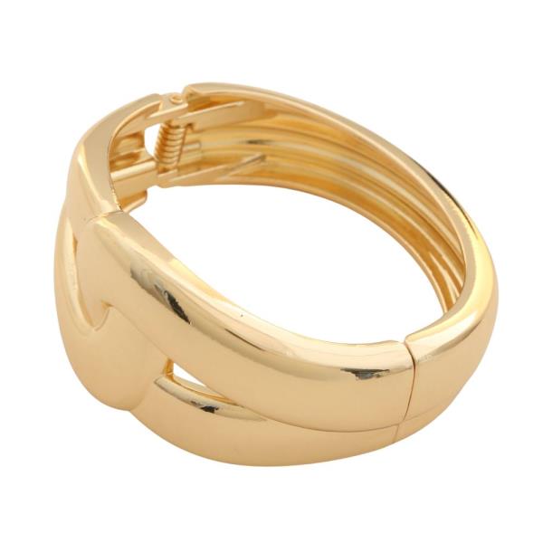 GOLD PLATED HINGED BANGLE BRACELET