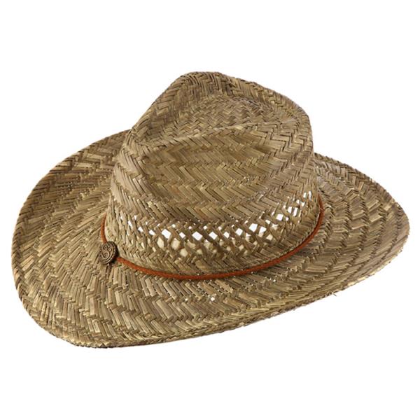 CLASSIC OPEN WEAVE STRAW COWBOY SUN HAT