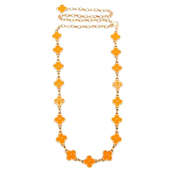 EPOXY CLOVER SHAPED CHAIN BELT