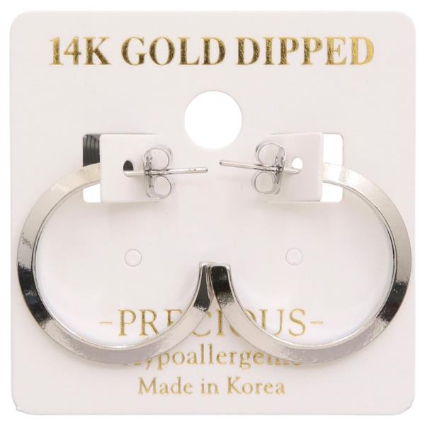14K GOLD DIPPED HOOP EARRING