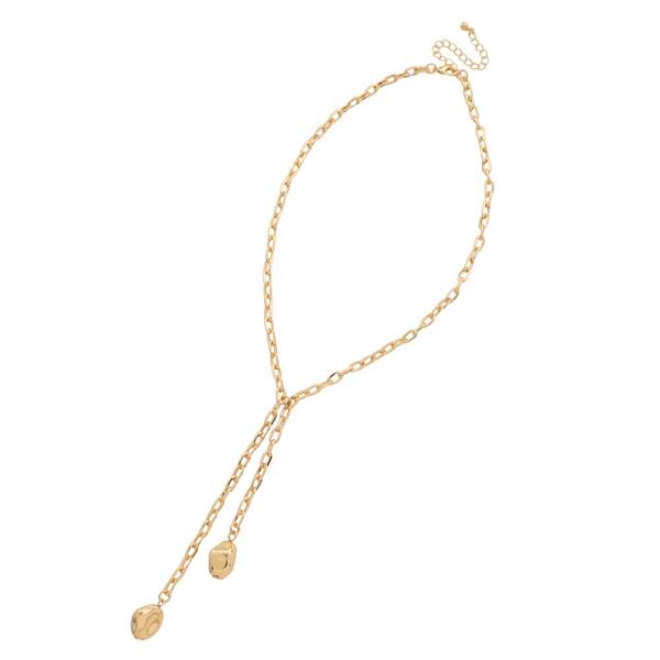 METAL BEAD LAYERED METAL NECKLACE