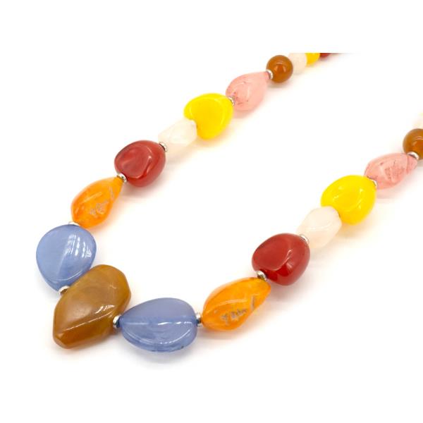 MIXED STONE BEAD NECKLACE