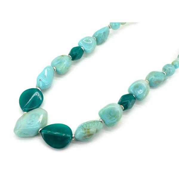 MIXED STONE BEAD NECKLACE