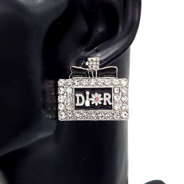 RHINESTONE PERFUME BOTTLE STUD EARRING