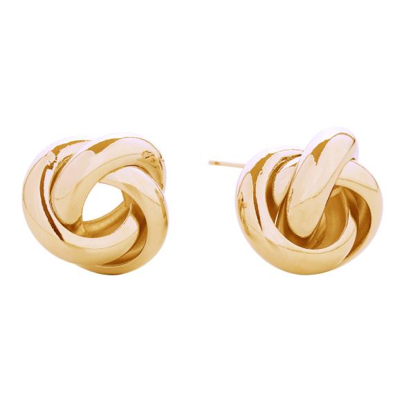 14K GOLD DIPPED LOVE KNOT POST EARRING