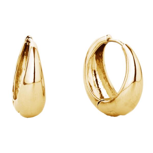 14K GOLD DIPPED HUGGIE HOOP EARRING