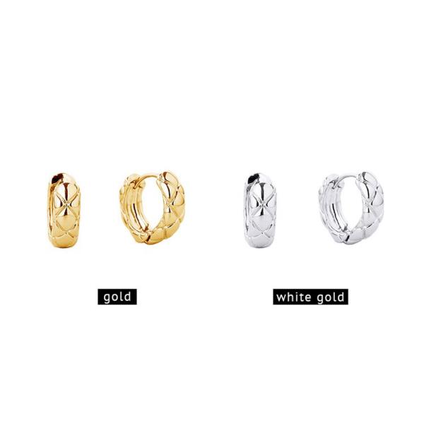 14K GOLD DIPPED HUGGIE HOOP EARRING