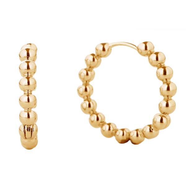 14K GOLD DIPPED HUGGIE HOOP EARRING