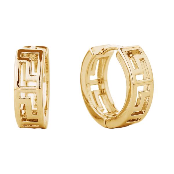 14K GOLD DIPPED HUGGIE HOOP EARRING
