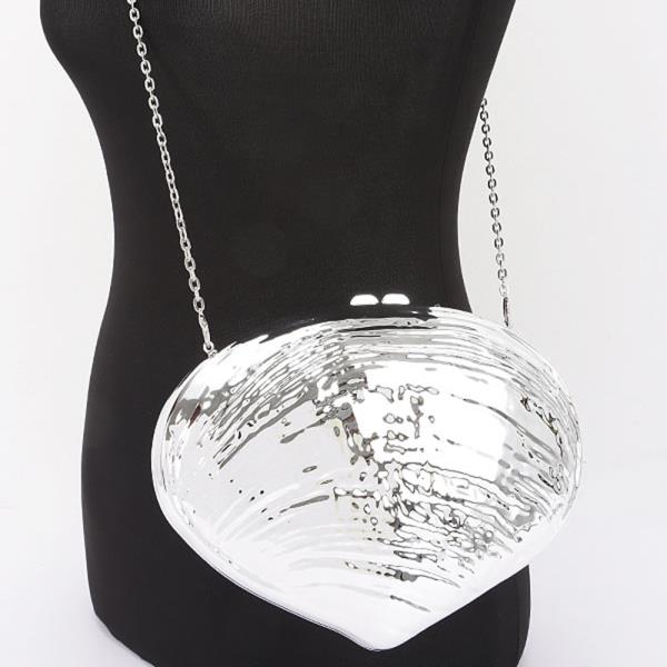 METALLIC ACRYLIC CLUTCH CROSSBODY BAG
