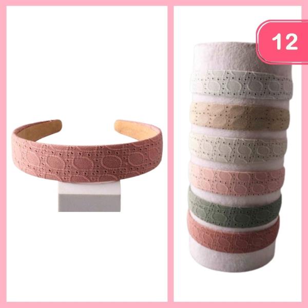 LEMON OVAL EYELET HEADBAND (12 UNITS)