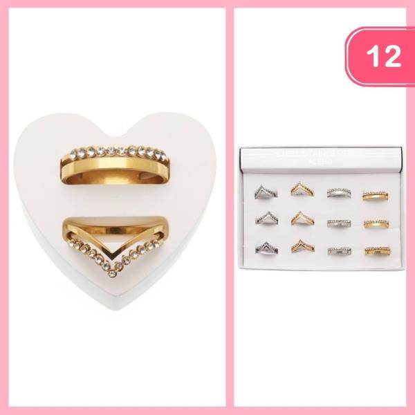 STAINLESS STEEL STACKABLE RING (12 UNITS)