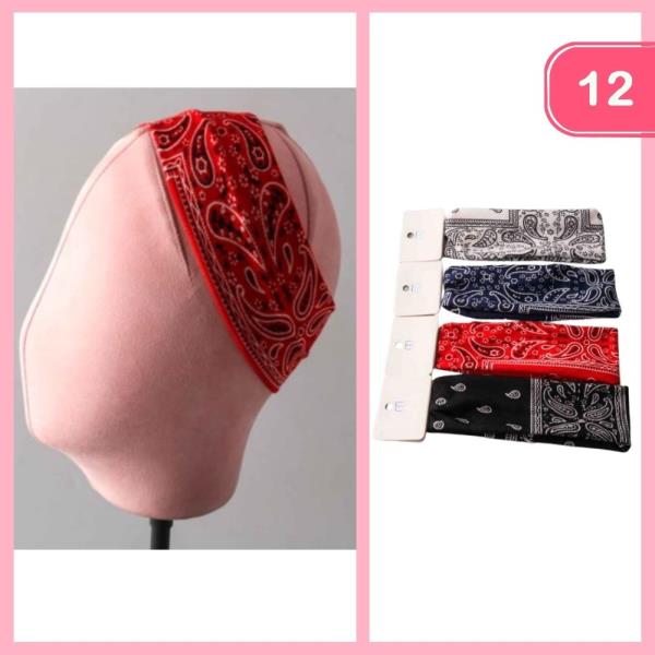 PAISLEY BANDANA HEADWRAP (12 UNITS)