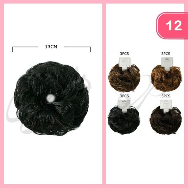 MESSY BUN HAIR EXTENSION HAIR SCRUNCHIE (12 UNITS)
