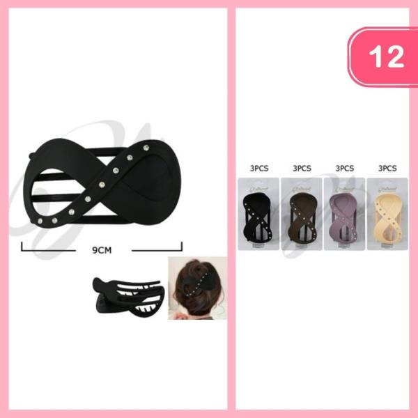 RHINESTONE HAIR COMB LIP (12 UNITS)