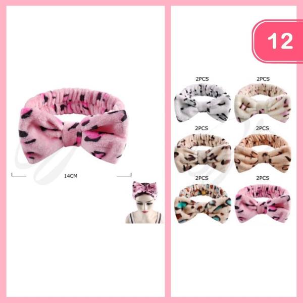 LEOPARD PRINT SPA HEADBAND (12 UNITS)