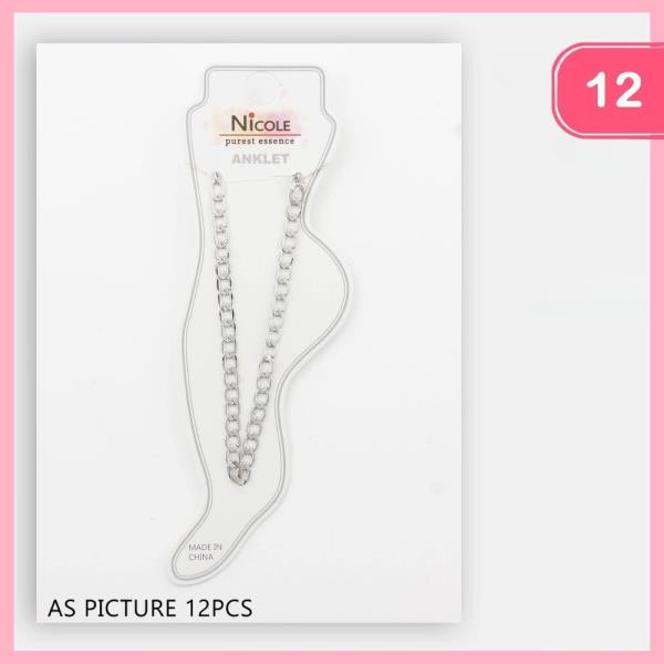 CHAIN LINK ANKLET (12 UNITS)