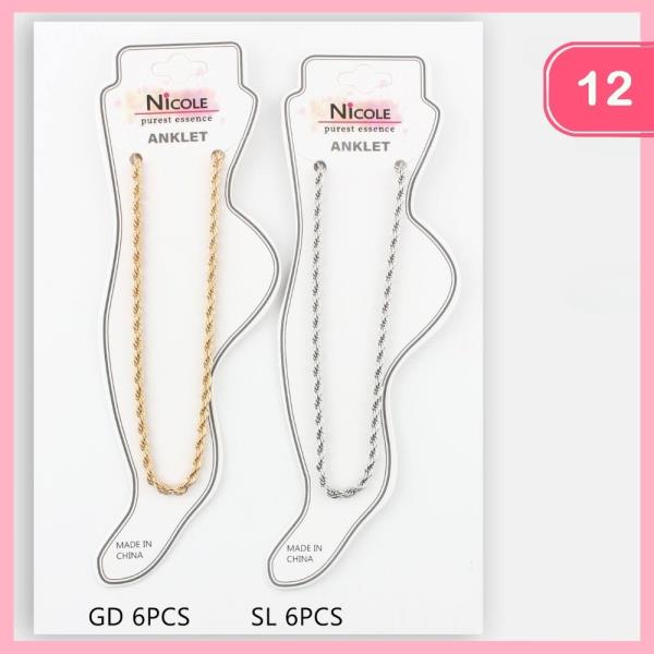 ROPE STYLE ANKLET (12 UNITS)