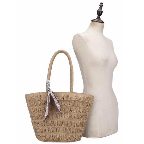 STRAW TOTE BAG