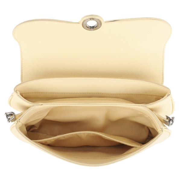 TWIST LOCK TEXTURED SHOULDER BAG