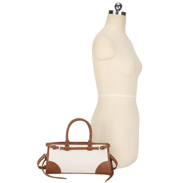 MODERN TWO TONE DESIGN SATCHEL BAG